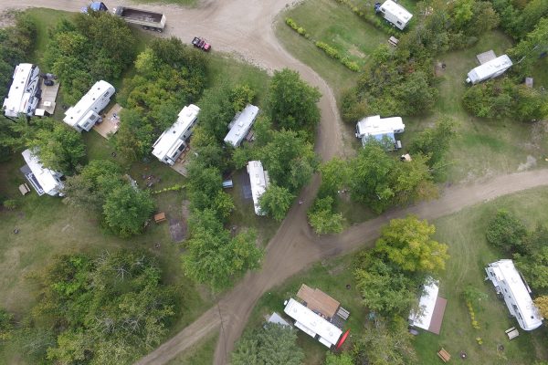 Lake Metigoshe Campground, Manitoba, Canada - Aerial Shot of Lots