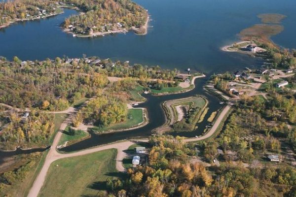 Lake Metigoshe Campground, Manitoba, Canada - Aerial Shot